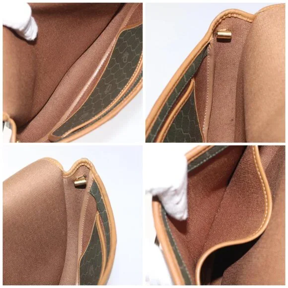 Christian Dior Honeycomb Canvas Shoulder Bag PVC Green Gold Auth 125741 - Picture 15 of 15